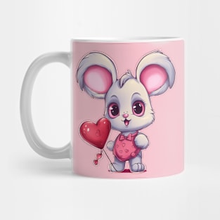 Pink Baby Bunny with Balloon Mug